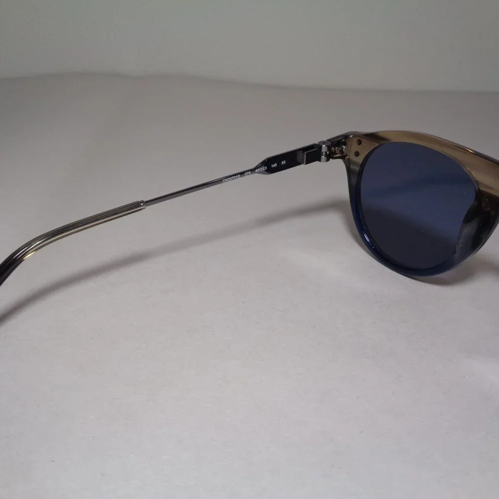 Calvin Klein CK20701S Taupe Blue Horn New Men's Sunglasses